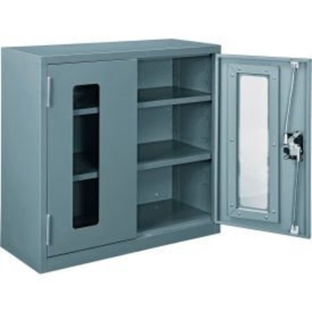 GLOBAL EQUIPMENT Clear View Wall Storage Cabinet Assembled 30"W x 12"D x 30"H Gray 269876CV-GY